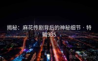 揭秘：麻花传剧背后的神秘细节 · 特辑935