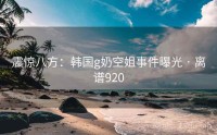震惊八方：韩国g奶空姐事件曝光 · 离谱920